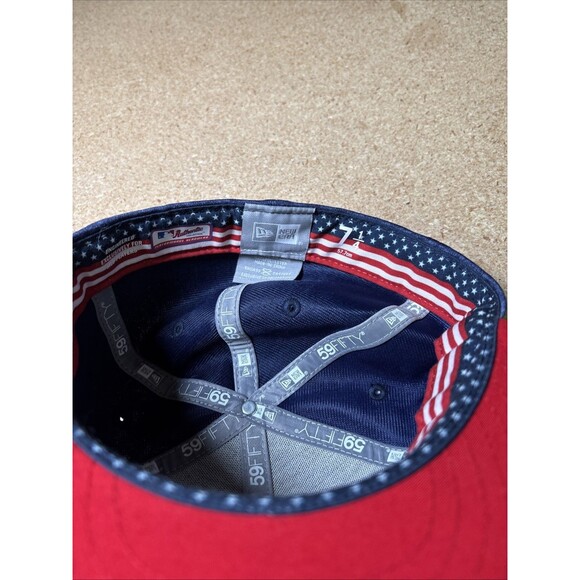 Seattle Mariners 4th of July New Era 59fifty fitted Navy cap hat 7 1/4 - Picture 4 of 5